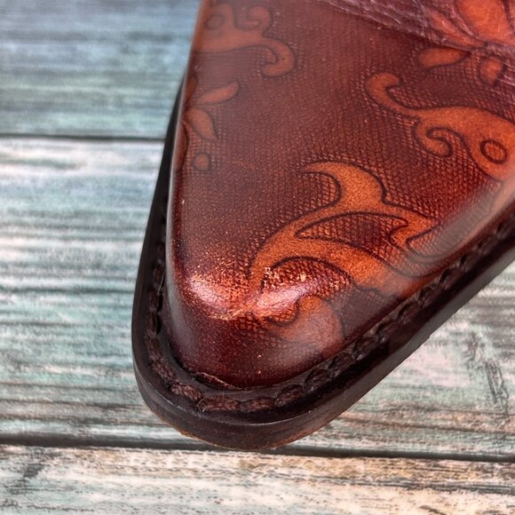 Donald J Pliner Perlie Womens 7.5M Mules Western Dress Shoes Pointed Toe Clogs - Picture 10 of 14